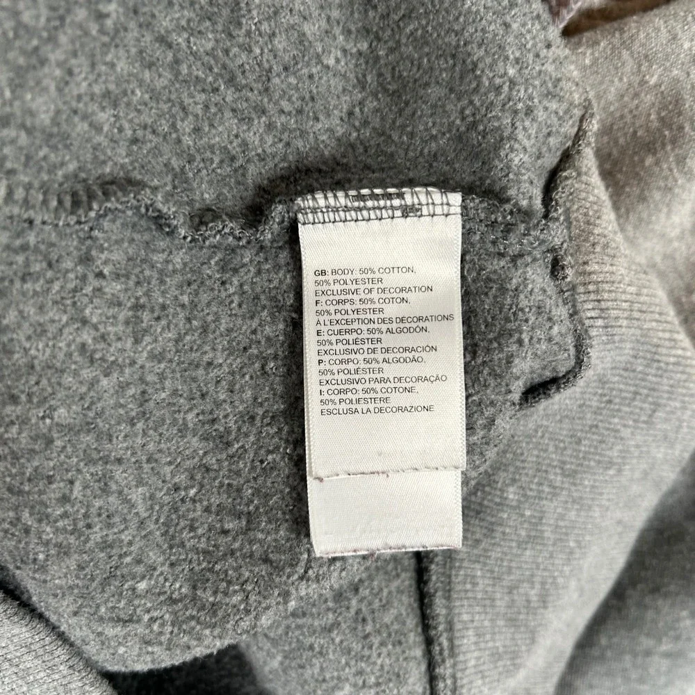 The North Face Hoodie Mens Medium Gray Grizzly Bear Graphic Pullover Sweatshirt